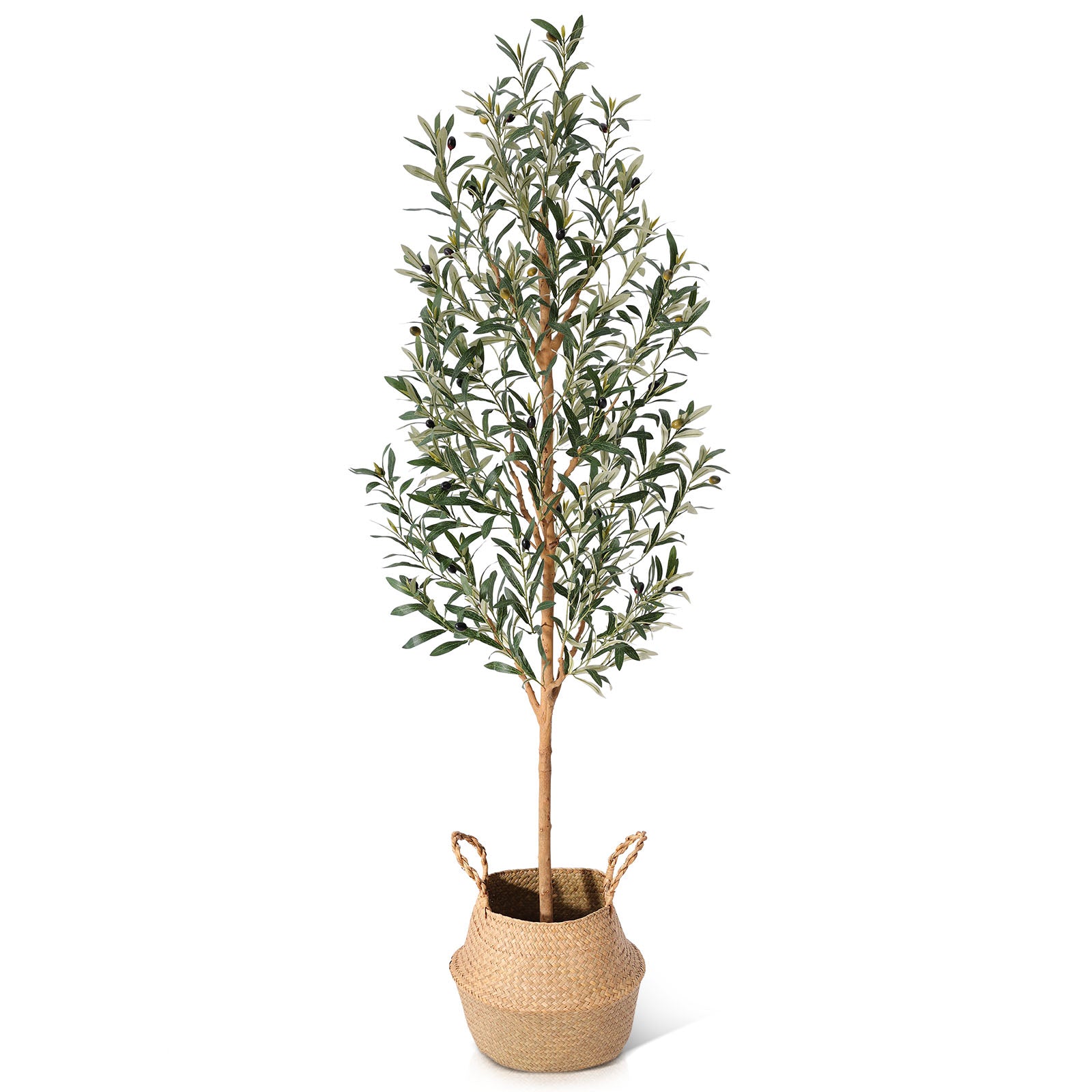 tall faux plants indoor Faux Olive Tree 6FT – Tall Artificial Plants Indoor with Real Wood Tru – Kazeila